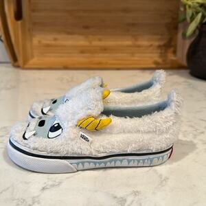 Vans Shoes Slip On V Yeti Faux Fur Toddler Sneakers novelty cute unisex size 8